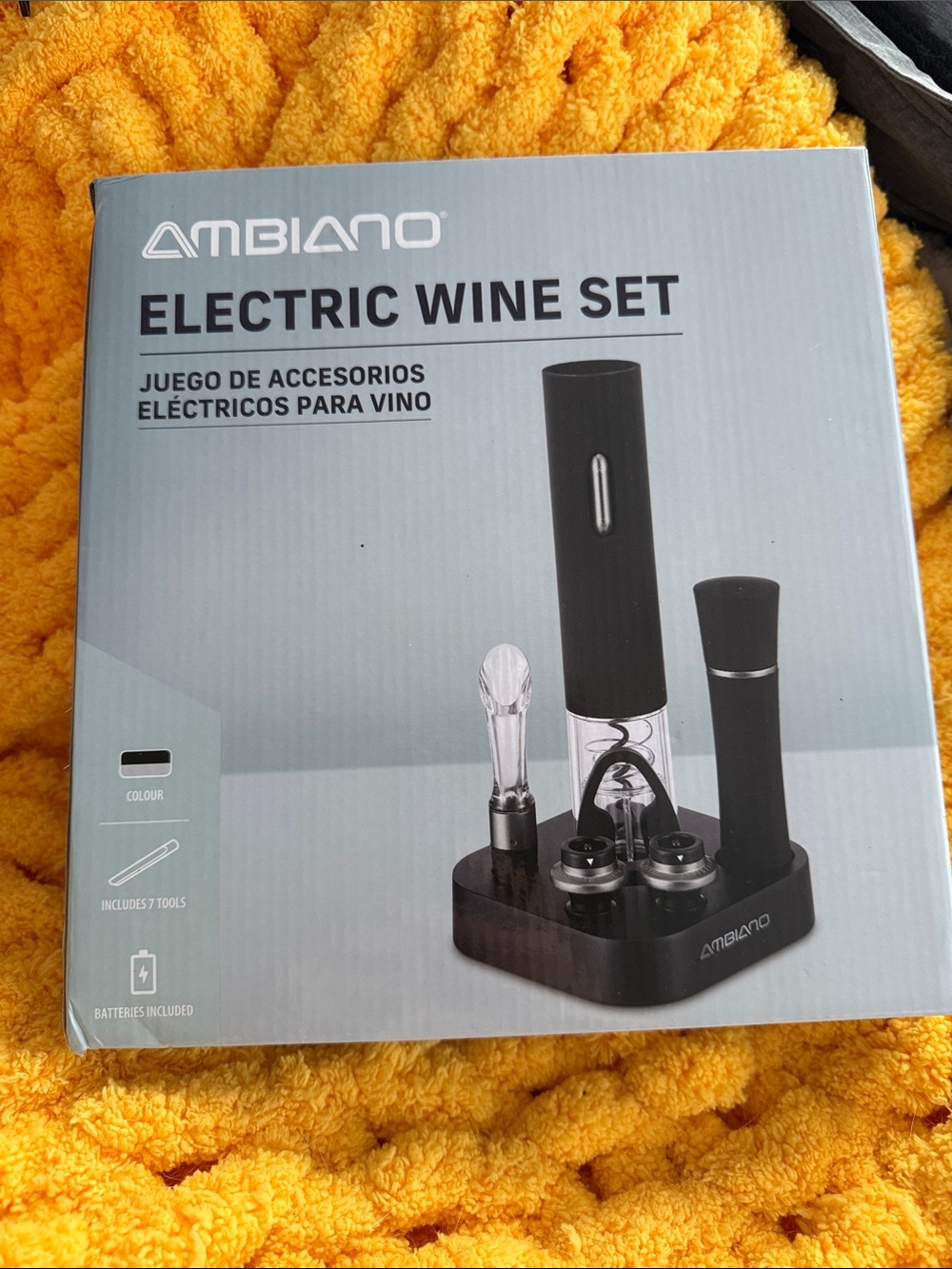 Ambiano Electric Wine Set - Black